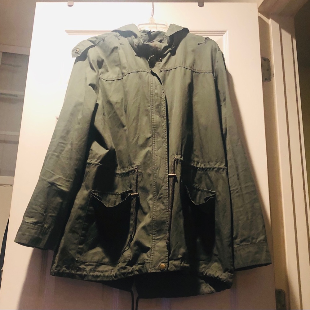 Olive green utility jacket